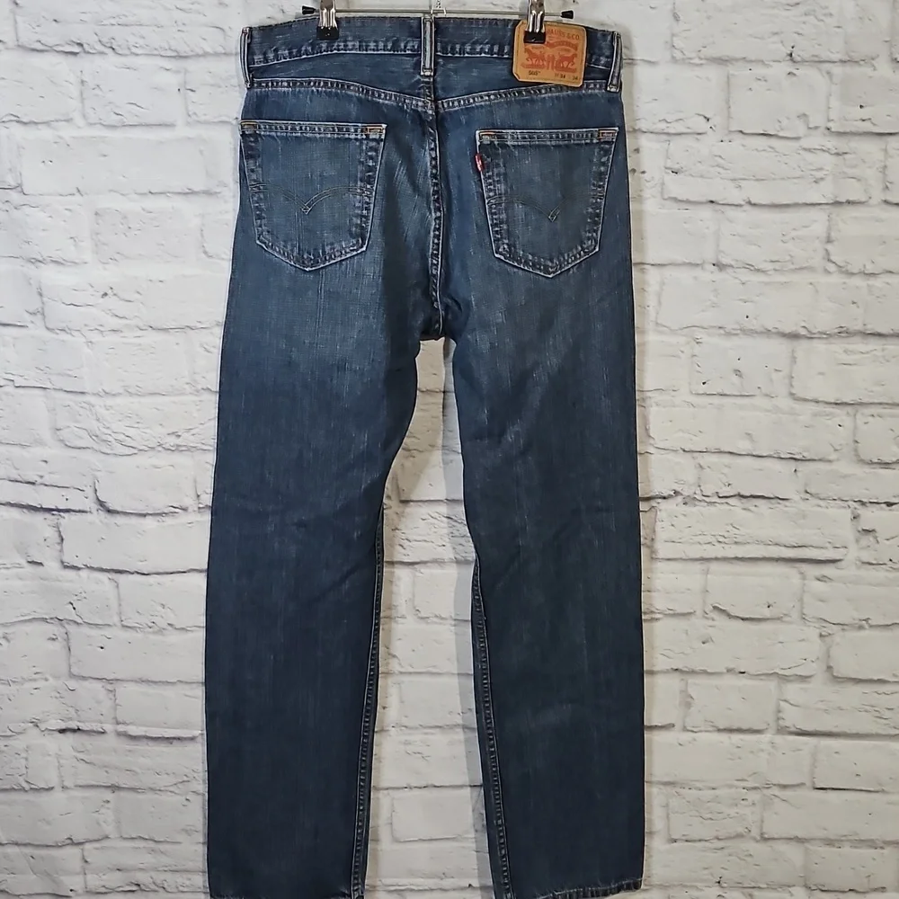Levi's Dark Blue 505 Straight Jeans